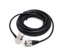 Tiiyee Câble D'antenne Coaxial, Satellite De Signal Connecteur F Coaxial Mâle vers Ensemble TV avec Adaptateur Femelle Fiche Métal Douille Scanner Radio CB Bidirectionnelle 5m Télé Décodeur