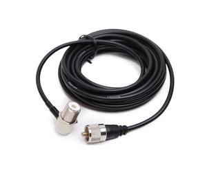 Tiiyee Câble D'antenne Coaxial, Satellite De Signal Connecteur F Coaxial Mâle vers Ensemble TV avec Adaptateur Femelle Fiche Métal Douille Scanner Radio CB Bidirectionnelle 5m Télé Décodeur