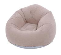Tiiyee Chaise de Salon Gonflable, canapé Portable Compact Transport de Lecture Chaise Coix 80 Kg Capacité Rapide Inflation PVC Coup Souffle Salon Balconie Gris Intérieur Extérieur
