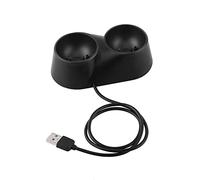 Tiiyee Chargeur PS4 VR, Manette Station Charge Double PlayStation 4 Support | Rapide d'accueil VR Télécommandes Mini avec Cable De Chargement USB Contrôleur Move Controller pour Manettes Jeux Tir Noir