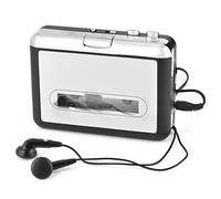 Tiiyee Convertisseur De Cassette, Lecteur Cassette Portable Baladeur Audio Bande à MP3 Convertisseur,convertir Casette en Via USB,Mac PC Compatible Magnetophone a Digital Cassettes de avec Prise