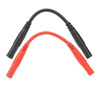 Tiiyee Fiche Banane Câble Mètre Mâle à Femelle Connecteur Moulage par Injection Double Tête Femelle Fiche Banane Câble Fil Ligne Double Femelle 10cm 4mm Câbles Ruban Kit Rouge Noir(Rouge et Noir)