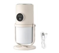 Tiiyee Humidificateur de Bureau, 90 ° Double Buse Tournante 300 Ml MIST RECHARGÉE RECHARGÉable USB avec Minuterie 23db Ultra Siest Mode Métrus pour les Voyages de Bureau (Beige)