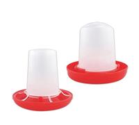 Tiiyee Kit De Mangeoire Et Abreuvoir Pour Poussins, Abreuvoir Poussin Mangeoire Moineau Distributeur D'eau Movible Automatique Feeder à Volaille Oiseaux Pigeons Cailles Mésange 9.2X10.2CM 160g