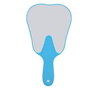 Tiiyee Miroirs De Poche en Forme De Dent, Miroir De Maquillage Mignon De Main Dentaire en Plastique Haute Définition avec Poignée Cosmétique Portable Miroir De Courtoisie Dentiste Bureau (Bleu)