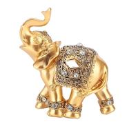 Tiiyee Statue Éléphant Feng Shui Porte-Bonheur, Sculpture 3D Chanceux pour Décoration Maison Bureau Cadeau Richesse et Harmonie Familiale