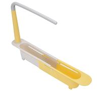 Tiiyee Support D'évier Télescopique, Organiseur évier De Cuisine éviers Stockage Rack Multifonction Porte éponge Savon égouttoir Panier Rangement Drainage Torchon Domicile Plateau Réglable Jaune