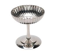 Tiiyee Tasse de Crème Glacée, Mini-dessert Acier Inoxydable Petite Tasse de Snack Métallique à Pied Polyvalent Réutilisable Bol Sundae pour Pudding Salade Cocktail Condiment Trifle