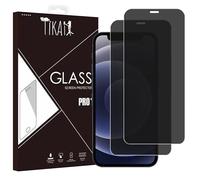 Tikai x2 Protection Écran Anti-Espion Couverture Complète pour iPhone 12 Mini 5,4 Pouces, Bord Noir Film Verre Trempé avec Kit d’Installation Facile, Compatible Coque, Lot de 2 Verres