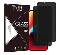 Tikai x2 Protection Écran Anti-Espion Couverture Complète pour iPhone 13 Pro Max / 14 Plus 6,7 Pouces, Bord Noir Film Verre Trempé avec Kit d’Installation Facile, Compatible Coque, Lot de 2 Verres