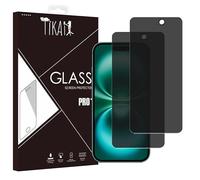 Tikai x2 Protection Écran Anti-Espion Couverture Complète pour iPhone 16 6,1 Pouces, Bord Noir Film Verre Trempé avec Kit d’Installation Facile, Compatible Coque, Lot de 2 Verres
