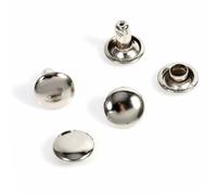 TIKATARER 100 Rivets à Double Tête en Fer, Durables, à Surface Lisse et Lumineuse, Finition Soignée, avec 100 Capuchons Assortis et un Design Tendance pour vos (Argent (longueur du tuyau : 2 m / 6,6