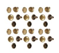 TIKATARER 100 Rivets à Double Tête en Fer, Durables, à Surface Lisse et Lumineuse, Finition Soignée, avec 100 Capuchons Assortis et un Design Tendance pour vos (Bronze)