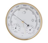 TIKATARER 180 Mm Baromètre Thermomètre Hygromètre Mural pour Maison, Serre | Moniteur de climat intérieur, finition en laiton vintage, grand cadran pour bureaux, utilisation de bureau
