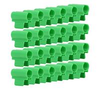 TIKATARER 24 Pièces de Pinces de Serre, Clips de Cerceau de Tunnel de Filet de Couverture de Rangée à Tête Unique, Cerceaux de Serre en Plastique avec Design, Idéal pour Tuyau en PVC de 1/2 Pouce,