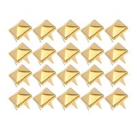 TIKATARER 400 Ensembles de Rivets à Pointes pour la Maroquinerie, Clous Carrés en Laiton pour Ceintures, Manteaux, Chaussures, Sacs, Vestes et Chapeaux avec Couleurs or, Argent, Bronze Pistolet