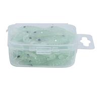 TIKATARER 50 Pièces Leurre de Crevette de Simulation Lumineuse, Appât de Pêche Doux Réaliste de Couleur Fluorescente Très Visible, pour la Pêche en Eau de Mer et en Eau Douce