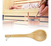 TIKATARER Accessoires Sauna, Sauna Scoop en Bois Louche avec Une Cuillère à Pointe Ergonomique Salts de Bain Cuillère pour Hommes Accessoires de Bain Femmes
