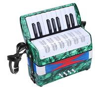 TIKATARER Accordéon, Kids Accordeon 8 Bass Buts Accordion 17 Clés Piano Accordion Concertina Kids Musical Instrument, Mini Accordéal (GREEN)