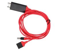 TIKATARER Adaptateur 1080P, Câble de 2 M avec Port d'alimentation USB, Adaptateur d'écran Miroir pour Téléphone vers TV, Idéal pour Les Téléphones Portables et Tablettes vers HDTV