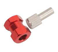 TIKATARER Adaptateur de Pilote de Moyeu Hexagonal de Roue d'extension RC, Adaptateur d'extension de 12 Mm, de Simulation 'Escalade de Véhicule pour D90, CC01 et SCX10, 1,9 Pouces (Rouge)