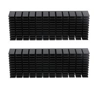 TIKATARER Ailettes de Refroidissement en Aluminium 2 Pièces, Kit de Dissipateur Thermique à Fente avec Surface Anodisée, Idéal pour Carte d'alimentation CPU de Routeur de Puce électronique à (Avec