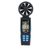 TIKATARER Anémomètre Numérique, Compteur de Vitesse du Vent, Vitesse de l'air avec écran LCD rétroéclairé et Rotation à 180 °, Idéal pour la Mesure de la du Vent, de la Température et de l'humidité