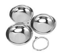 TIKATARER Assiette à Collation 3 en 1, Bol à Collation en Acier Inoxydable avec Matériau 304 Durable et Conception Facile à Nettoyer pour la Cuisine à Domicile, Fête en Plein Air (Style 2)