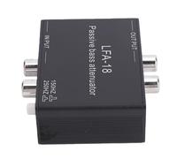 TIKATARER Atténuateur de Basse Passif, Contrôle de Volume Stéréo 3,5 Mm | Sélecteur de coupure 150 Hz 250 Hz, impédance 50 K, boîtier en aluminium noir