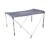 TIKATARER Auvent Pare-Soleil pour Bateau Gonflable, Dessus Bimini étanche, Cadre Portable en Alliage d'aluminium avec Sangles Réglables, Idéal pour Yacht de 1 à 1,4 M de Large, Bateau Rapide, Kayak