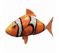 TIKATARER Ballon Gonflable de Requin RC, Jouet Volant télécommandé avec Hélium Rechargeable pour Intérieur, Famille, Cadeau pour Enfants, Cadeaux de Fête, Décoration de Fête (poisson-clown orange)