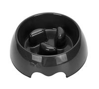 TIKATARER Bol de Mangeoires Lents à 3 Piliers, Favorise Les Habitudes Alimentaires, Réduit Les Ballonnements et Le Contrôle des Portions pour Les Maisons Multiples (1,5qt, Durable et (Black)