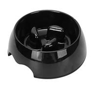 TIKATARER Bol de Mangeoires Lents à 3 Piliers, Favorise Les Habitudes Alimentaires, Réduit Les Ballonnements et Le Contrôle des Portions pour Les Maisons Multiples (1,5qt, Durable et (Black)