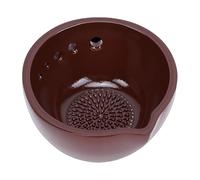 TIKATARER Bol Râpe à Ail en Céramique 2 en 1, Outil de Cuisine en Grès Fait à la Main, Bol à Râper 5 Tailles de Trous avec Râpe Efficace, Idéal pour une Utilisation en Cuisine