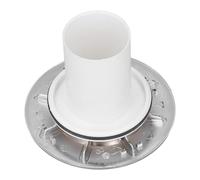 TIKATARER Bouchon de Bonde de Douche Chromé à Évacuation Rapide avec Bac de Récupération Blanc pour Un Nettoyage Facile Compatible avec Les Orifices d'Évacuation de 90 mm