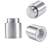 TIKATARER Bouchon de Vin en Acier Inoxydable, Bouchon de Bouteille scellé Sous Vide, de Vin à Pompe avec Conservation de Plusieurs Jours, Idéal pour le Stockage du et les Goulots de Bouteille Standard