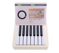 TIKATARER Calendrier de Piano Miniature, Conception Exquise Design de Bureau de Musique Jouable avec des Chansons de Renommée Mondiale, Matériau Plastique Premium, Unique pour les (WHITE)