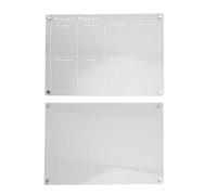 TIKATARER Calendrier Magnétique en Acrylique Transparent pour | Tableau de planification hebdomadaire effaçable à sec 2 en 1, 6 marqueurs, planification des repas et organisation familiale