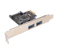 TIKATARER Carte d'extension PCIE vers USB 3.0, Carte de Débit de Transmission 2 Ports 5 Gbit/s, USB Hot Swap avec 3.0 SuperSpeed, Idéale pour Vista 7