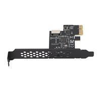 TIKATARER Carte USB Pcie, Carte USB Pcie Double Vitesse de Transmission Rapide PCI E vers Riser de Type E USB3.2 Riser PCI Condensateurs en Céramique C pour PC (Black)