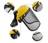 TIKATARER Casque de Tronçonneuse, Casque de sécurité avec Visière à Mailles Pleines Visière de sécurité Full Protect de Masque Masque Mash de Face pour la Braquage Brushcutter Forestry Protect