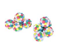 TIKATARER Cat Pom Pom Balls, 10pcs Soft Coulful Cat Ball Tout Toue Chat Jouet Interactive Playing Toys Puff pour Chats Intérieurs et Chatons, Mignon Chaton de