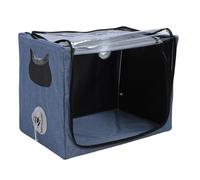 TIKATARER Chambre D'oxygène et de Nébuliseur pour Animaux de Compagnie, Boîte Pliable Transparente avec Deux Trous pour la Thérapie par Inhalation, Conception Spacieuse pour Chats