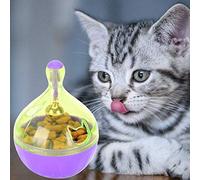 TIKATARER Chat Puzzle Feeder, Animal de Compagnie Slow Feeder Treat Ball Cat Great Dispensateur Treat BAU Ball Dispensage Chien Toys Cat Food Food Enrichment et Exercice Jouet pour Chat Chien Violet