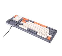 TIKATARER Clavier de Jeu Filaire Lumineux RVB, Clavier de Commande à Bouton Personnalisable, Ergonomique en Forme d'arc avec USB Plug and Play, Idéal pour Les Jeux et Le Travail sur PC Portable