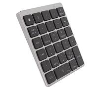 TIKATARER Clavier Numérique, Clavier Filaire USB 28 Touches, de Conception à l'épreuve avec Mini Portable en Alliage d'aluminium, Idéal pour Les Ordinateurs iOS (Gris Noir)