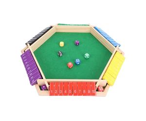 TIKATARER Close The Box Game, 2 à 6 Joueurs, 10 Chiffres, Jeu de Mathématiques en Bois, Jeu de Dés à 6 Faces, Idéal pour la Famille, Les Enfants, Les Adultes, la Salle de Classe, Les Fêtes et Le