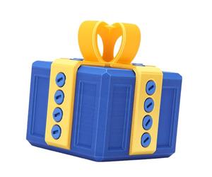 TIKATARER Coffret Cadeau Ennuyeux avec Vis Imbriquées, Boîte Cadeau Surprise Amusante Imprimée en 3D, Idéale pour un Anniversaire, Noël et la Fête du Printemps (Or clair + bleu)