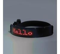 TIKATARER Collier LED pour Animaux de Compagnie avec Contrôle par Application, écran D'affichage de sous Titres Défilants Personnalisable, Plusieurs Modes D'éclairage pour Chiens (Lumière Rouge)