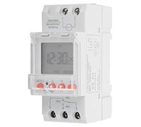 TIKATARER Commutateur de Minuterie, TM928BK, 85-265V 30A, Interrupteur de Minuterie Programmable de Relais ABS avec Batterie Intégrée, Support de Rail DIN pour L'éclairage et L'équipement